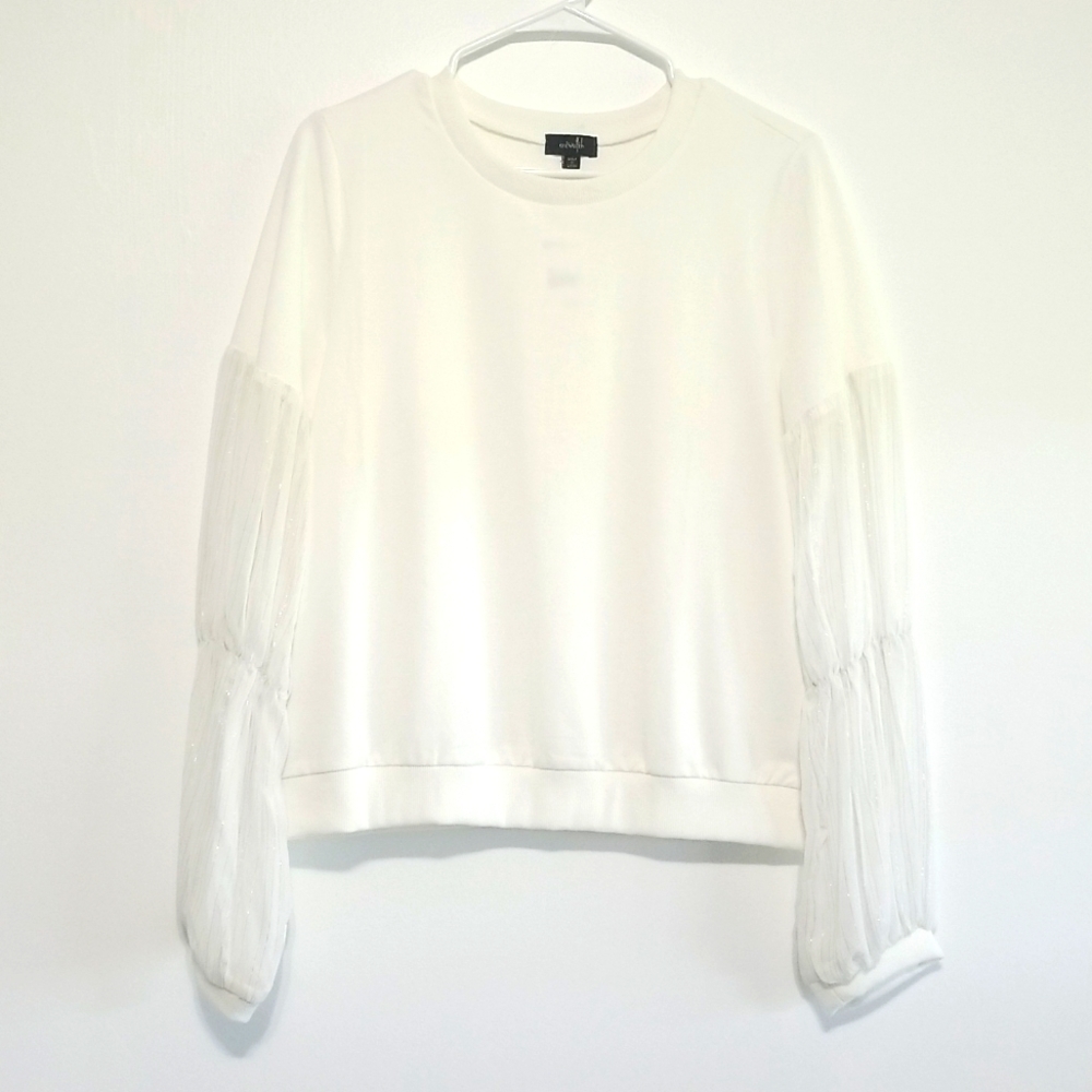 Versona white blouse​​​​​ with balloon sleeves